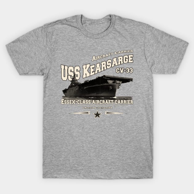 USS KEARSARGE CV-33 aircraft carrier veterans T-Shirt by comancha